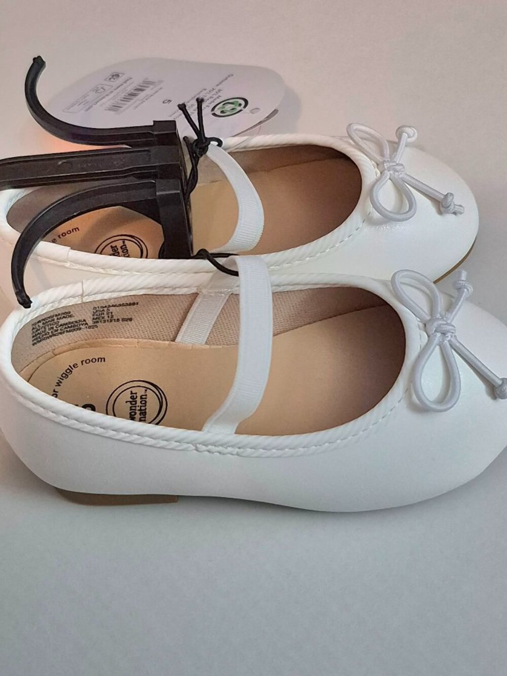 Wonder Nation Toddler Girls Bow Ballet Dress Shoes Size 2t, 3t, 4t, 5t, NWT